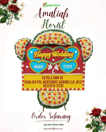 Papan Bunga Pernikahan Lawe Alas
